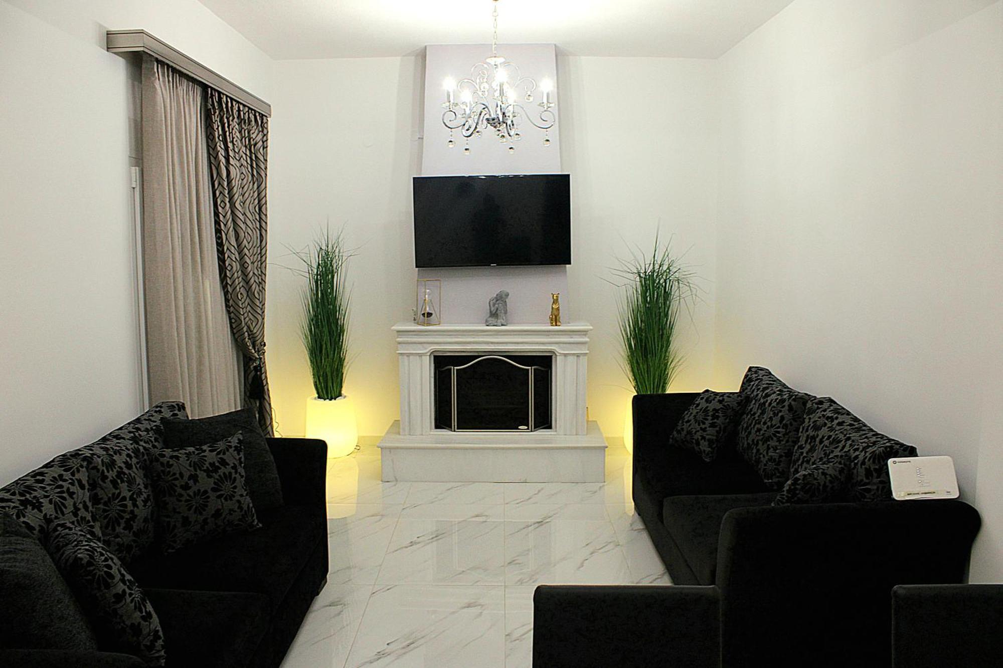Black & White Seaside House Kalamia Corinth Exterior foto
